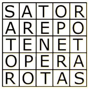 sator, arepo, tenet, opera, rotas, quadrat, palindrom