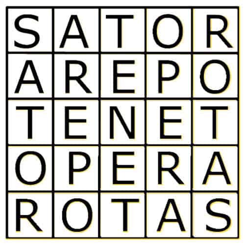 sator, arepo, tenet, opera, rotas, quadrat, palindrome