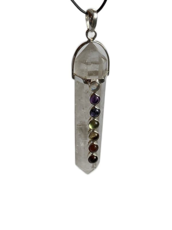 Bergkristallanhänger Chakra 925 silber