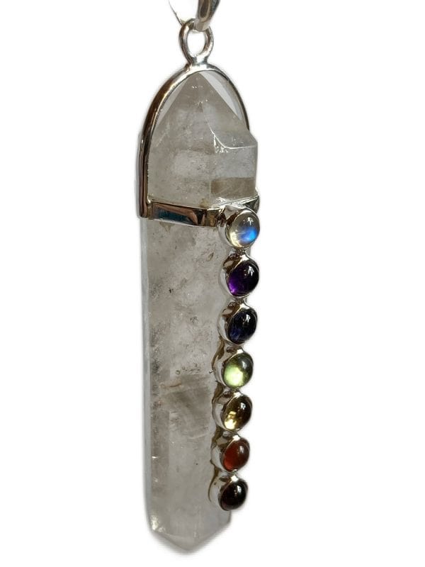 Chakren Anhänger Bergkristall 925 silber