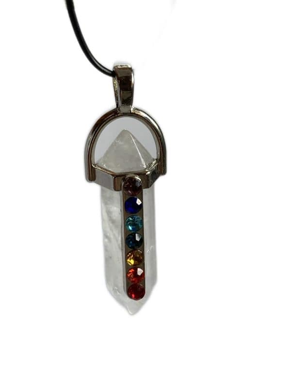Chakra Kette Bergkristall silber