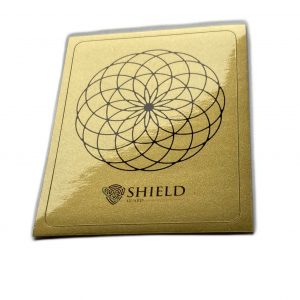 aufkleber, gold, lotus of life
