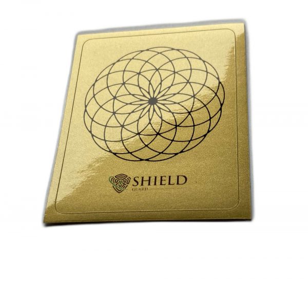 aufkleber, gold, lotus of life